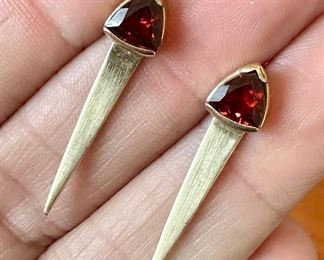 14K & Garnet Earrings