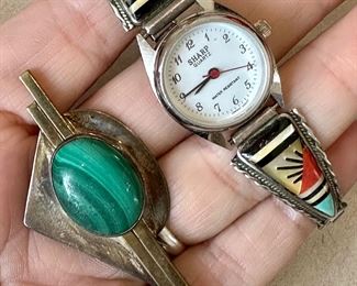 Sterling Pin & Sharp Quartz Watch