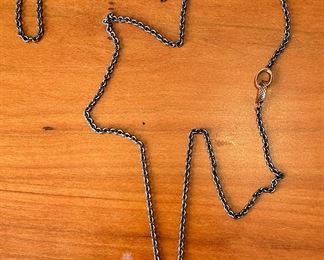 Deprisco Brown & White Snowflake Agate & Diamond Necklace