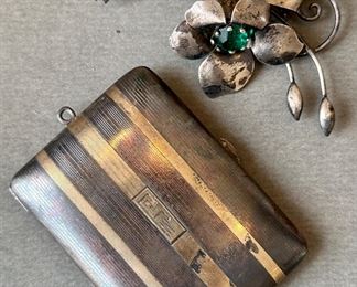 Sterling Silver Case & Pin