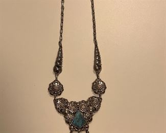 Navajo Clem Nalwood Sterling Silver Necklace