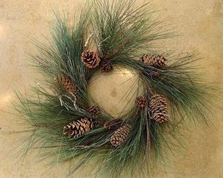 Faux Pinecone Wreath