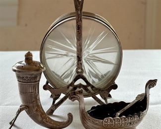 Sterling Silver Coasters & Swedish Salt & Pepper Shaker