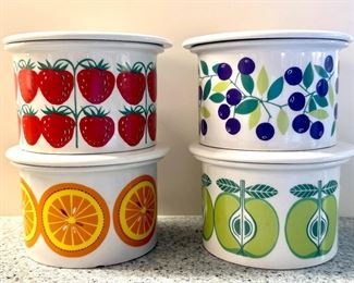 (4) Arabia (Finland) Jam Jars