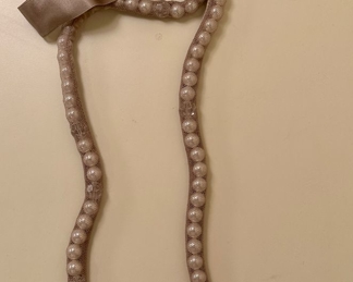 Tom Binns Pearls Wrapped in Tulle with Satin Ribbon