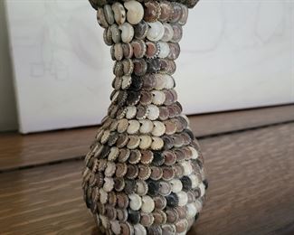 Shell encrusted vase
