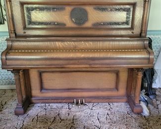Antique Cabinet Grand Piano by Howard
