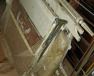 Vintage Playpen and Wood Crib