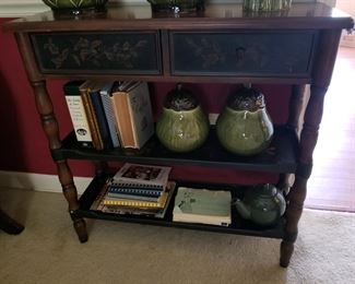 Stained & painted console table
