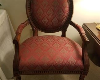 French style open arm chair
