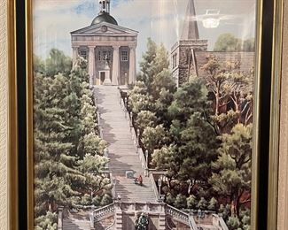 Dick Frisbee print of Monument Terrace