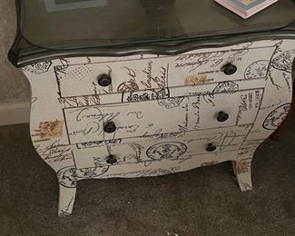 Fabric covered small chest 1 of 2