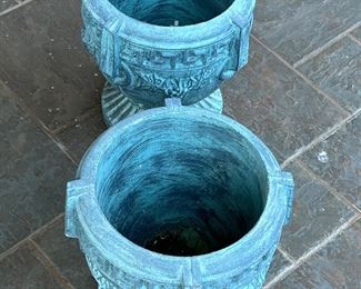 Concrete flower pots