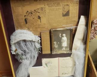 Shadow box/wedding items
