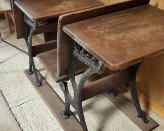 Super neat child's 2 seater Victorian school desks