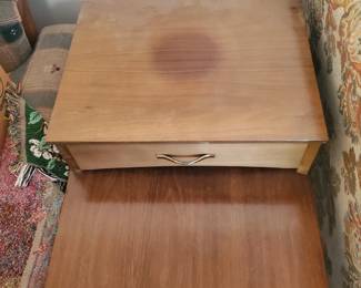 This step-back end table needs TLC