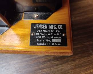 Jensen mfg. co