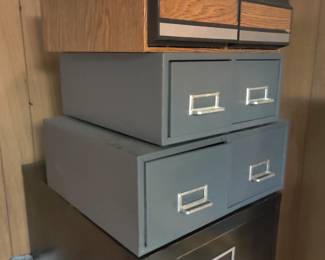 Metal file cabinets