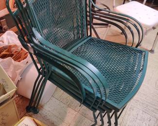 (4) Wrought iron outdoor chairs