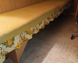 This wood bench is approx 12' long