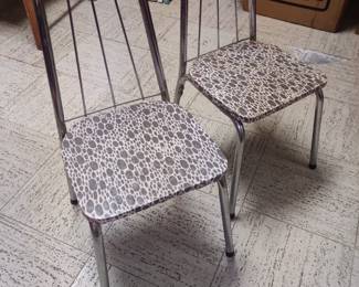 (2) chrome children's chairs