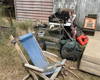 There are a pair of these folding sling chairs