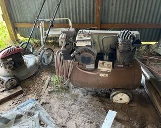 Air compressor and push mower