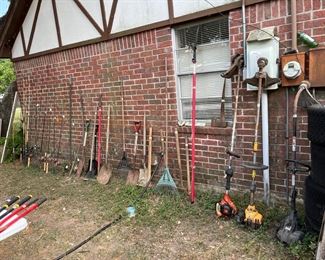 String trimmers and yard tools galore!