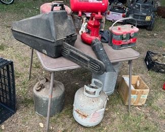Small air compressor, chainsaw, blower, and misc