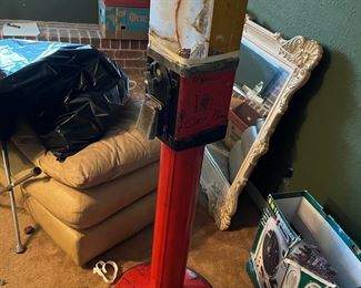 Vintage VICTOR TOPPER Gumball Machine with floor stand - needs new front plastic.