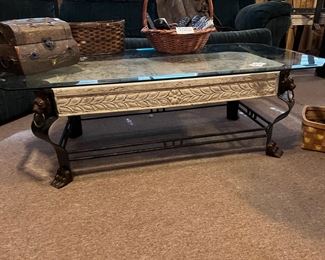 Gorgeous iron base coffee table