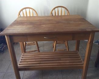 Nice Portable Fold Down Table Bar With 2 Chairs