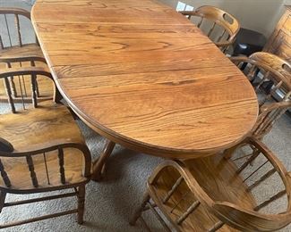 Oval Dining Table And Six Chairs