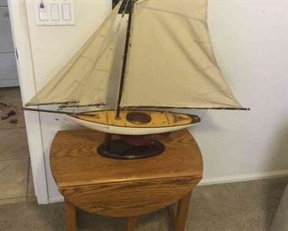 Vintage Table With Boat Decoration