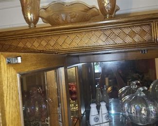 Iris & Herringbone carnival glass