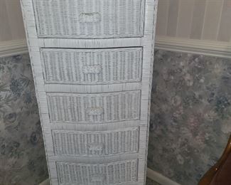 Wicker chest of drawers=$75.00