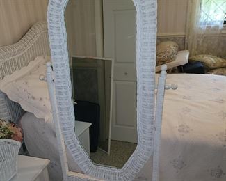 wicker mirror-$75.00