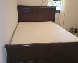 Sleigh queen bed=$250.00