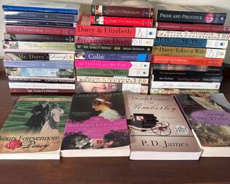 Large group of Pride and Prejudice, Fitzwilliam and Darcy books