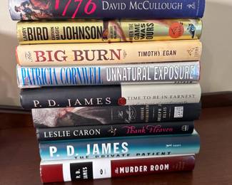 Group of books including 1776 and Time To Be In Earnest