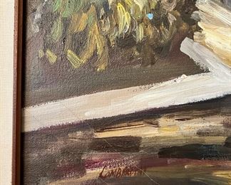 Original oil painting by Lombardini, signed