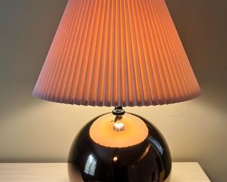Mid Century Modern bronze porcelain lamp