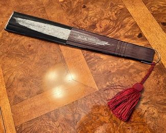 Beautiful 17” hand painted folding fan