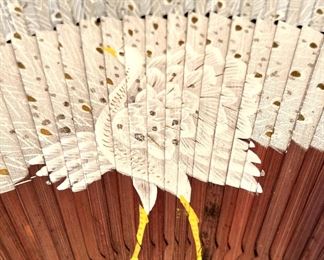 Beautiful 17” hand painted folding fan