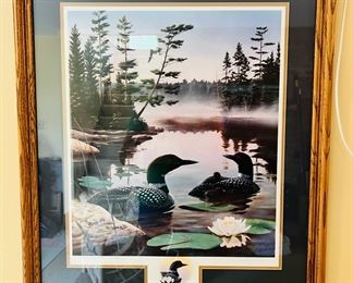 Hand signed 1993 print of “Boundary Waters” by Leo Stans