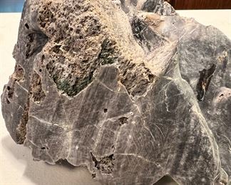 Nice amateur geology collection, including this large Volcanic Slag that measures 6 1/4”W x 5 1/2”D x 3 1/2”T