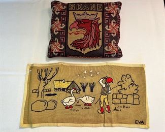 There is nice selection of vintage linens and textiles