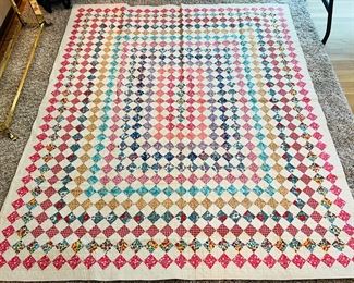 Hand made vintage quilt (there are two that are quite similar, this is #1)
