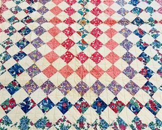 Hand made vintage quilt (there are two that are quite similar, this is #1)