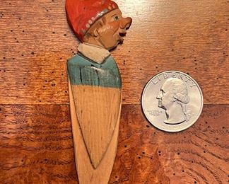 Antique carved bookmark
